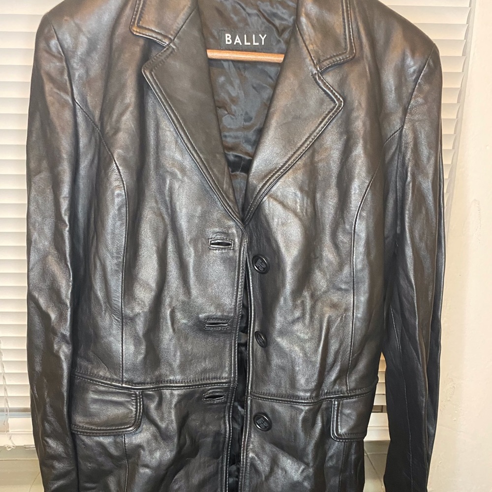 Bally leather coat